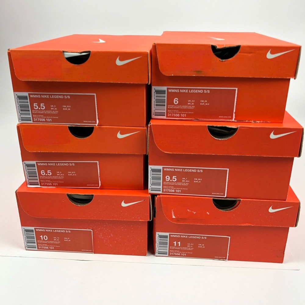 Nike Legend S/S Metallic Blue Retro Shoe 317556101 - Picture 8 of 8